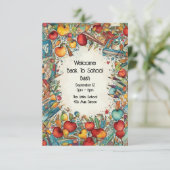 Welkom terug op de uitnodiging voor het schoolfees (Staand voorkant)