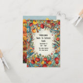 Welkom terug op de uitnodiging voor het schoolfees (Voorkant / Achterkant in situ)