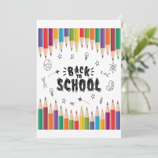 Welkom terug op het Shirt van de school, eerste sc Bedankkaart (Staand voorkant)