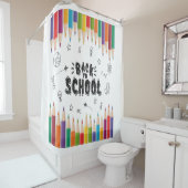 Welkom terug op het Shirt van de school, eerste sc Douchegordijn (In situ)