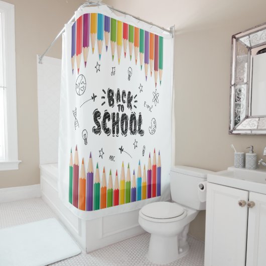 Welkom terug op het Shirt van de school, eerste sc Douchegordijn (In situ)