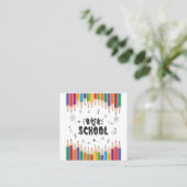 Welkom terug op het Shirt van de school, eerste sc Vierkante Visitekaartje (Staand voorkant)