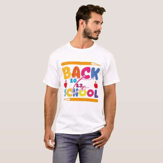 Welkom terug op school 2023 t-shirt (Voorkant volledig)