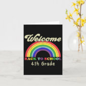 Welkom terug op school 4th Grade Teacher Student R Kaart (Gele Bloem)
