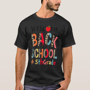 Welkom terug op school 5e graad leraar student L T-shirt