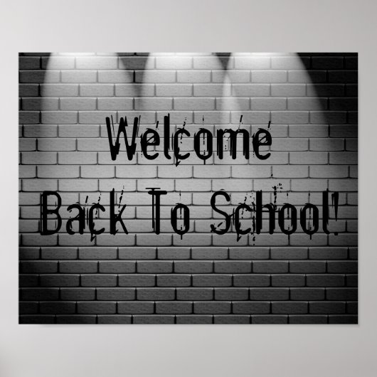 Welkom terug op school! Afdrukteken poster (Voorkant)
