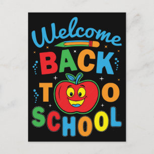 Welkom Terug Op School Banner Grafisch Ontwerp Briefkaart