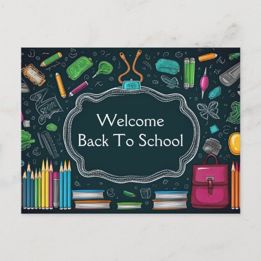 Welkom terug op school briefkaart (Voorkant)