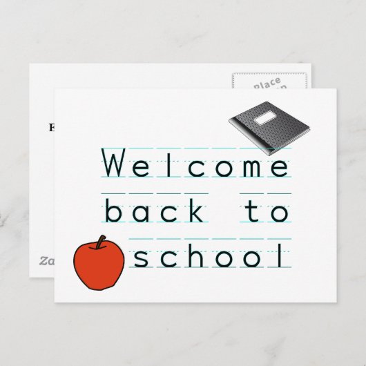 Welkom terug op school briefkaart (Voorkant / Achterkant)