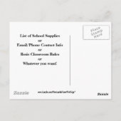 Welkom terug op school briefkaart (Achterkant)