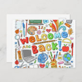 Welkom terug op school briefkaart (Voorkant / Achterkant)