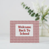 Welkom terug op school briefkaart (Staand voorkant)