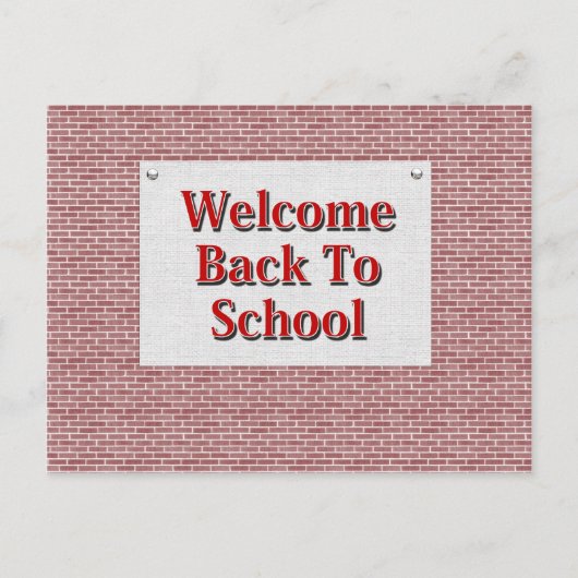 Welkom terug op school briefkaart (Voorkant)