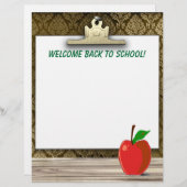 Welkom terug op school! Briefpapier (Voorkant / Achterkant)