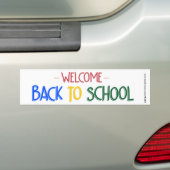 Welkom terug op school! bumpersticker (Op auto)