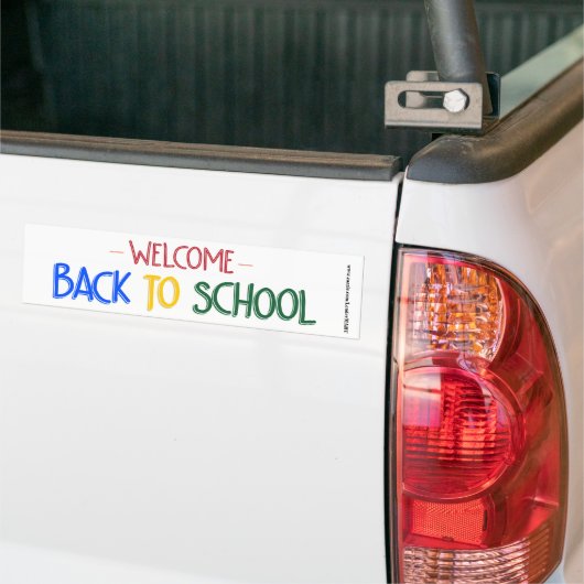 Welkom terug op school! bumpersticker (Op Truck)