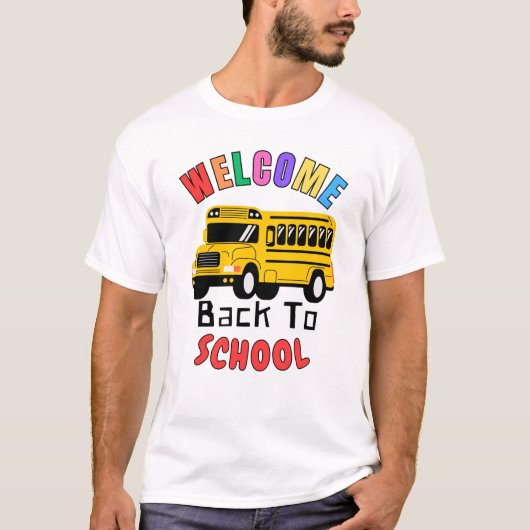 Welkom terug op school - Bus Funny T-shirt (Voorkant)