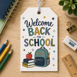 Welkom terug op school cadeaulabel