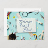 Welkom terug op school – Creatief Notitieboek Feestdagenkaart (Voorkant / Achterkant)