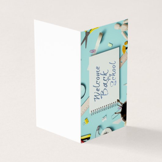 Welkom terug op school – Creatief Notitieboek Kaart (Buitenkant)