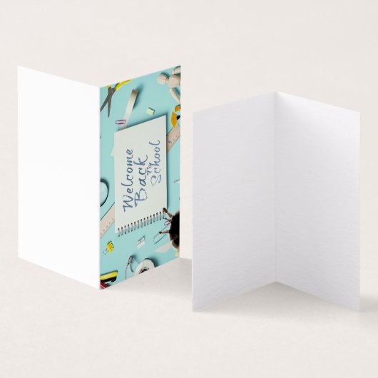 Welkom terug op school – Creatief Notitieboek Kaart (Binnen en buitenkant)