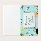 Welkom terug op school – Creatief Notitieboek Kaart (Buitenkant ongevouwen)