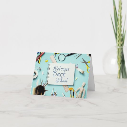 Welkom terug op school – Creatief Notitieboek Kaart (Voorkant)