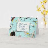 Welkom terug op school – Creatief Notitieboek Kaart (Gele Bloem)