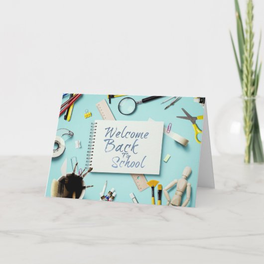 Welkom terug op school – Creatief Notitieboek Kaart (Voorkant)