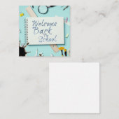 Welkom terug op school – Creatief Notitieboek Notitiekaartje (Voorkant / Achterkant)
