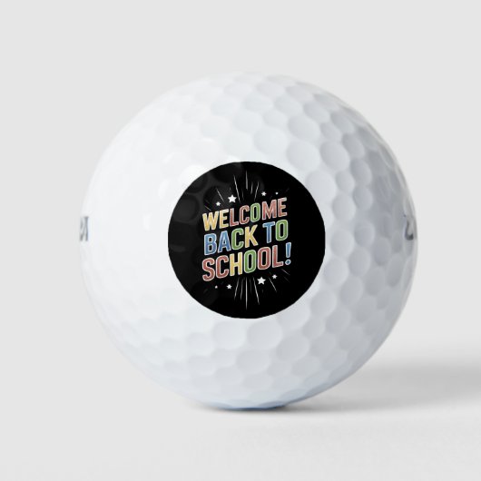 Welkom Terug Op School Docent Eerste Dag Van Schoo Golfballen (Voorkant)