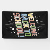 Welkom Terug Op School Docent Eerste Dag Van Schoo Spandoek (Horizontaal)