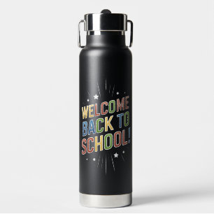 Welkom Terug Op School Docent Eerste Dag Van Schoo Waterfles