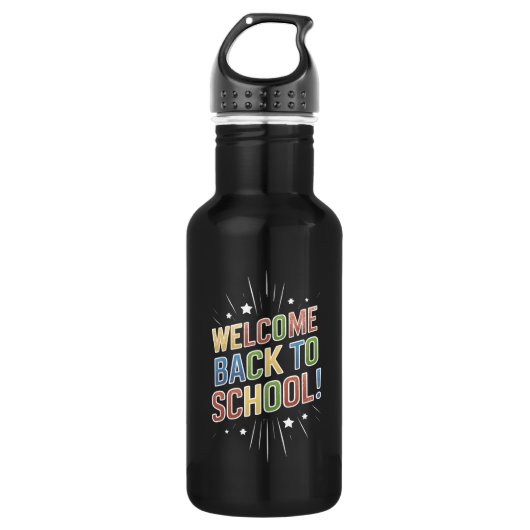 Welkom Terug Op School Docent Eerste Dag Van Schoo Waterfles (Voorkant)