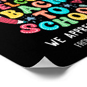 Welkom terug op school – Een helder en leuk klaslo Poster (Hoek)