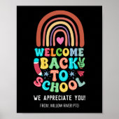 Welkom terug op school – Een helder en leuk klaslo Poster (Voorkant)