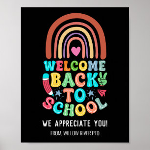 Welkom terug op school – Een helder en leuk klaslo Poster
