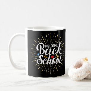 Welkom terug op school eerste schooldag koffiemok