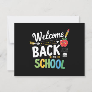 Welkom terug op school eerste schooldag leraar briefkaart