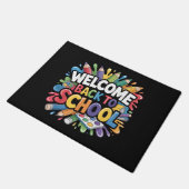 Welkom terug op school eerste schooldag leraar deurmat (Schuin)