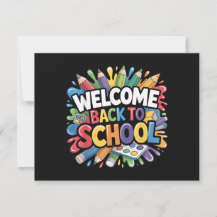 Welkom terug op school eerste schooldag leraar feestdagenkaart