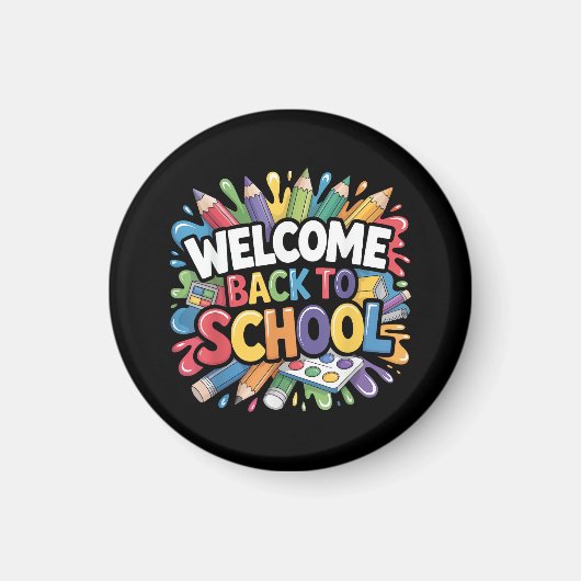 Welkom terug op school eerste schooldag leraar magneet (Voorkant)