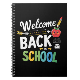 Welkom terug op school eerste schooldag leraar notitieboek