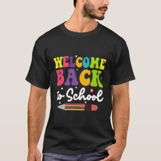 Welkom terug op school eerste schooldag leraar t-shirt
