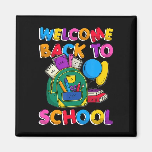 Welkom terug op school eerste schooldag magneet (Voorkant)