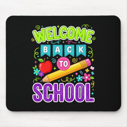 Welkom terug op school eerste schooldag muismat (Voorkant)