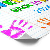 Welkom terug op school eerste schooldag  poster (Hoek)