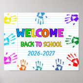 Welkom terug op school eerste schooldag  poster (Voorkant)