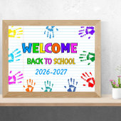 Welkom terug op school eerste schooldag  poster
