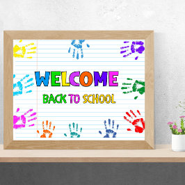 Welkom terug op school eerste schooldag  poster